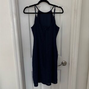 Lulus navy blue lace dress